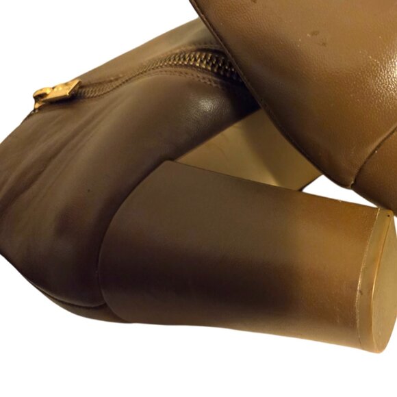 Michael Kors Ankle Boots. Women's Leather Boots, Designer Boots, Brown Boots - Picture 8 of 14